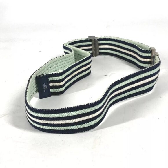 HERMES H logo Accessories Border belt Rubber Green main image 13